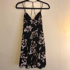 Black and white floral dress
